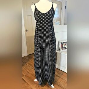 Worn a Couple Times - EXLURA - Polka Dot Print Maxi Dress, Size Medium